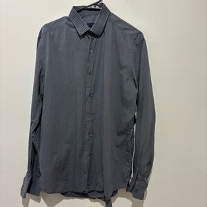 Lanvin Checkered Dress Shirt Size 16.5/42